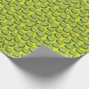 Sliced Pickles Pattern Wrapping Paper