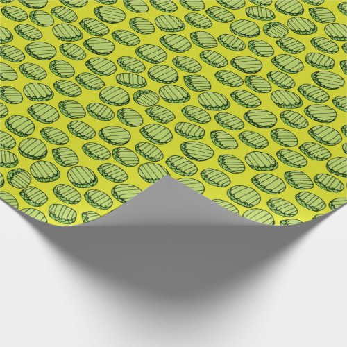 Sliced Pickles Pattern Wrapping Paper