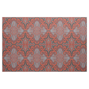 "Sliced pomegranat" organic forms bohemian pattern Fabric