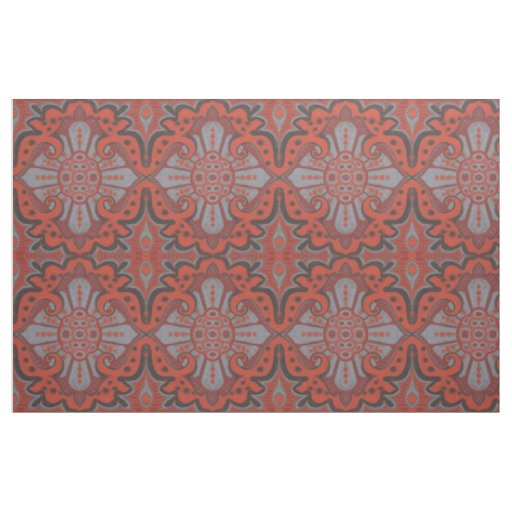 "Sliced pomegranat" organic forms bohemian pattern Fabric