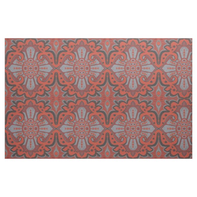"Sliced pomegranat" organic forms bohemian pattern Fabric (Fat Quarter)