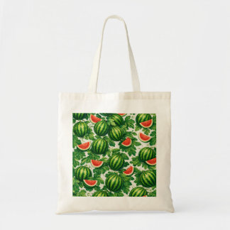 Sliced Watermelon Vine Pattern Tote Bag
