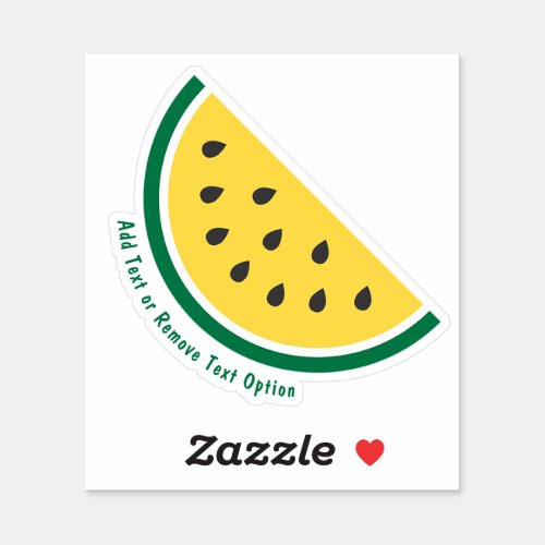 Sliced Yellow Watermelon   Sticker