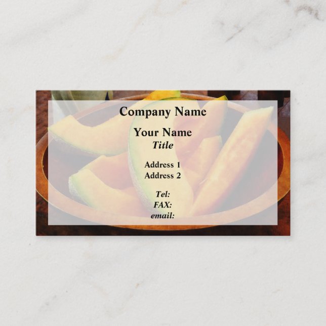 Slices Cantaloupe Business Card (Front)