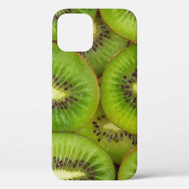 Slices of fresh and ripe kiwi fruit in rowsbrown,c Case-Mate iPhone case (Back)
