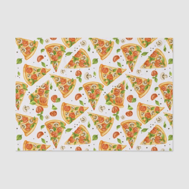 Slices of Vegan Pizza for Pizza Lovers Tissue Paper (Front)