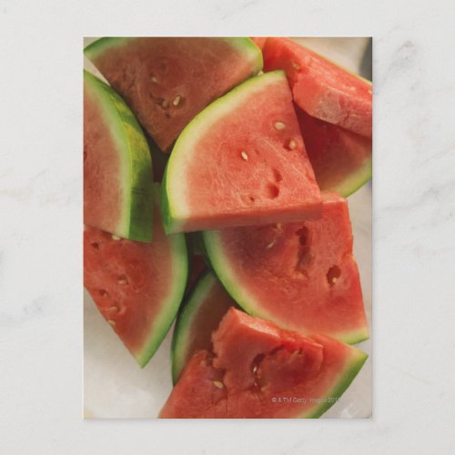 Slices of watermelon postcard