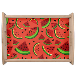 Slices of watermelon serving tray