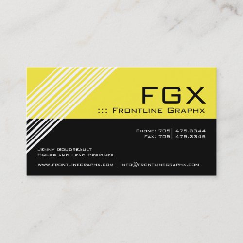 Slick and Modern Monogram Business Card