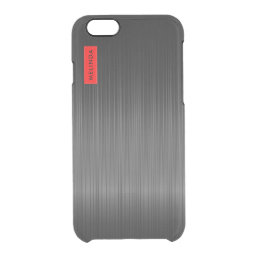 Slick Black Carbon Fiber Monogram Clear iPhone 6/6S Case