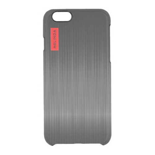 Slick Black Carbon Fiber Monogram Clear iPhone 66S Case