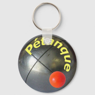 Slick design of a steel Petanque ball Keychain