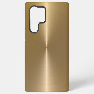 Slick Faux Gold Metallic Stainless Steel Look Samsung Galaxy S22 Ultra Case