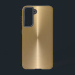Slick Faux Gold Metallic Stainless Steel Look Samsung Galaxy S21 Case<br><div class="desc">Elegant slick faux gold metallic stainless steel look.</div>