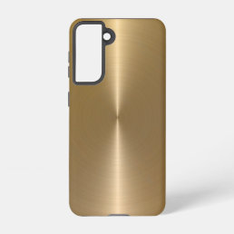 Slick Faux Gold Metallic Stainless Steel Look Samsung Galaxy S21 Case