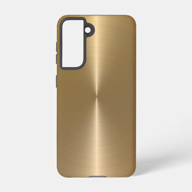 Slick Faux Gold Metallic Stainless Steel Look Samsung Galaxy Case (Back)