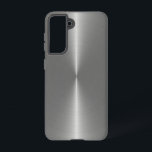 Slick Faux Metallic Silver Stainless Steel Look Samsung Galaxy S21 Case<br><div class="desc">It has an elegant,  slick,  faux metallic silver stainless steel look.</div>