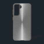 Slick Faux Metallic Silver Stainless Steel Look Samsung Galaxy S21 Case<br><div class="desc">It has an elegant,  slick,  faux metallic silver stainless steel look.</div>