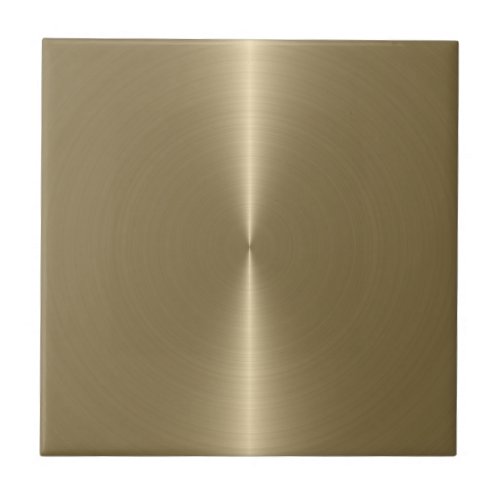 Slick Metallic Faux Gold Stainless Steel Look Tile