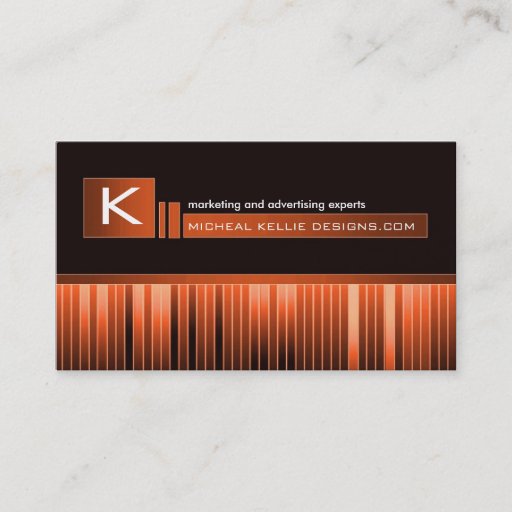 Customizable Slick Monogram Business Card