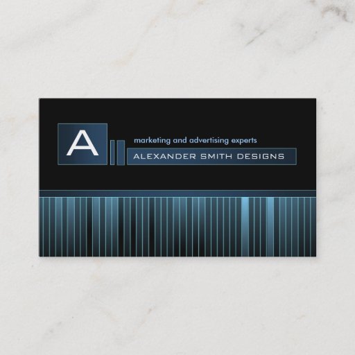 Customizable Slick Monogram Business Card