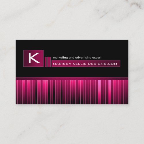 Slick Monogram Business Card