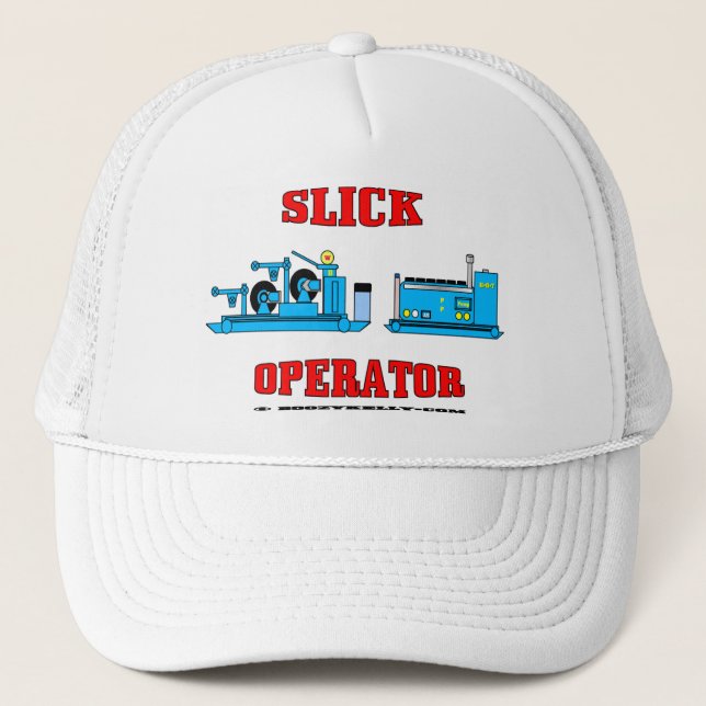 Slick Operator,Slickline Operator,Hat,Cap,Gift,Oil Trucker Hat (Front)