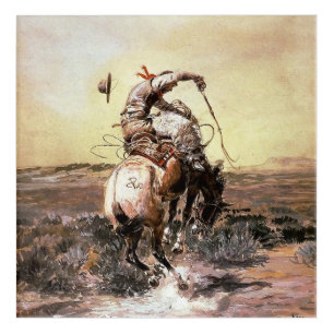 “Slick Rider” Western Art by Charles M Russell