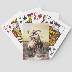 “Slick Rider” Western Art by Charles M Russell Poker Cards