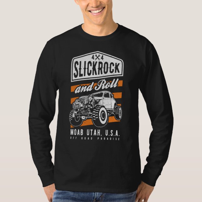 Slickrock and Roll Moab Utah Offroad Rock Crawler  T-Shirt (Front)
