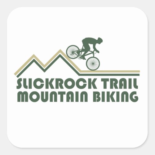 slickrock mtb mountain biking square sticker