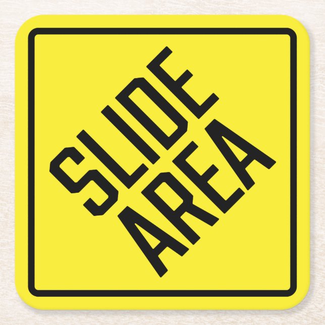 Slide Area Paper Coaster (Front)
