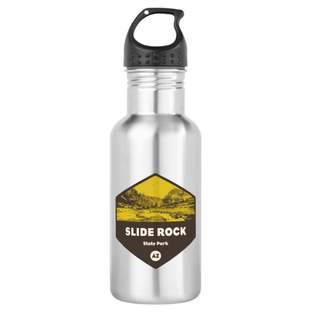 Slide Rock State Park Arizona Stainless Steel Water Bottle (Front)