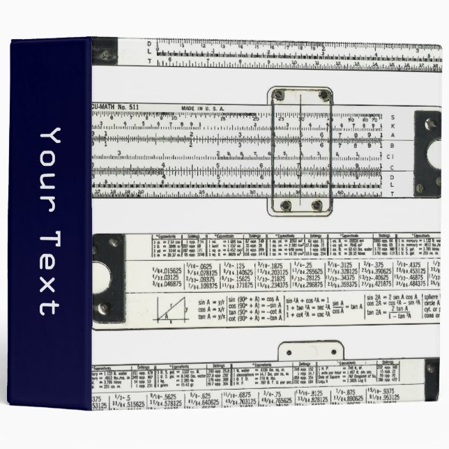 Slide Rule 3 Ring Binder (Front/Spine)