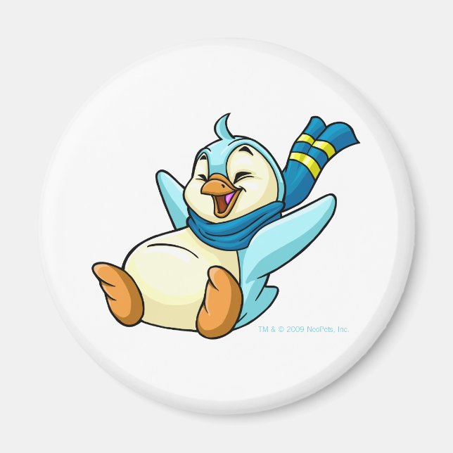 Sliding blue Bruce Magnet (Front)