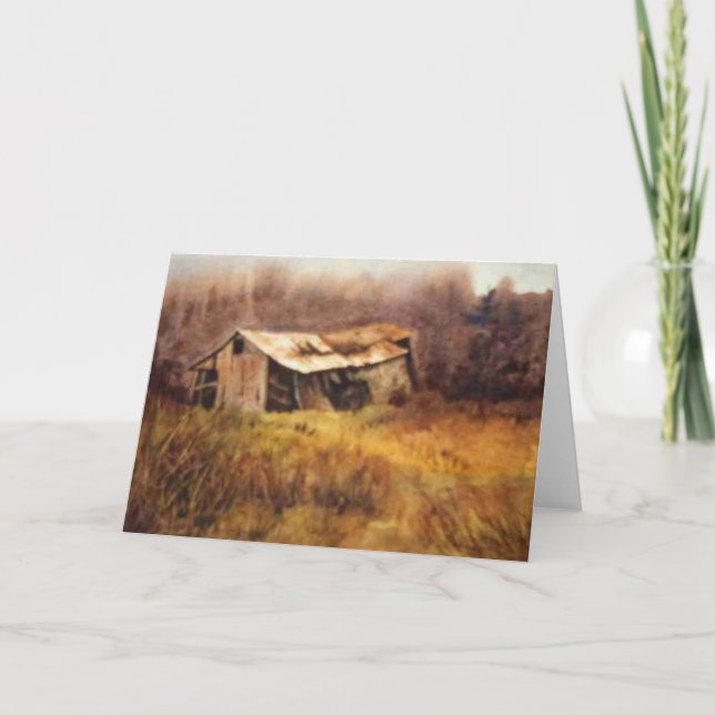 "Sliding Down" Country Roads Greeting Card (Front)