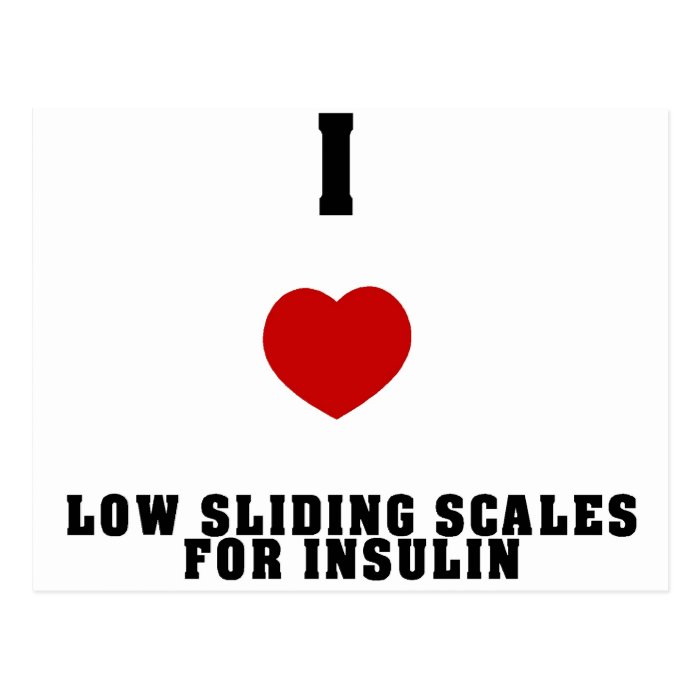 Sliding Scales For Insulin Post Card