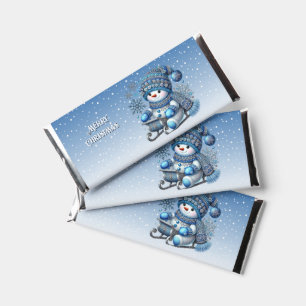 Sliding Snowman Holiday Hershey Bar Favors
