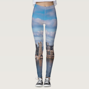 Sliema harbor and skyscrapers in Malta Leggings