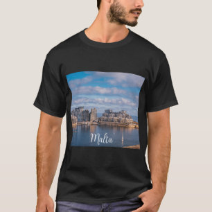 Sliema harbour and skyscrapers in Malta T-Shirt