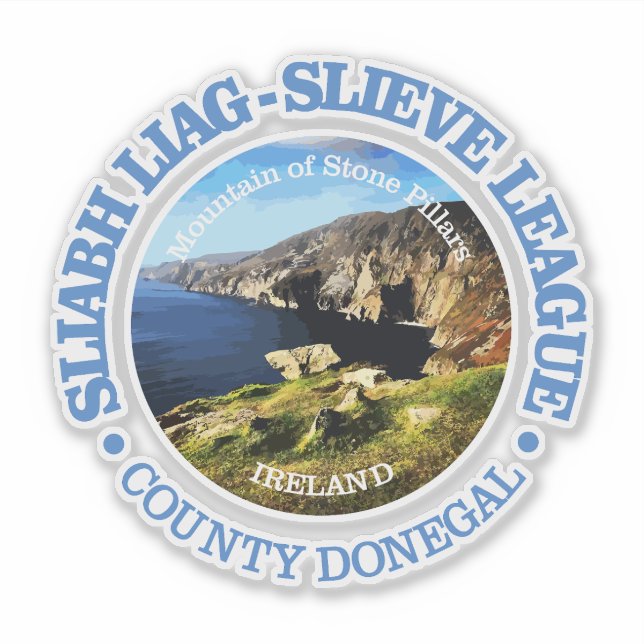Slieve League (rd) Sticker (Front)
