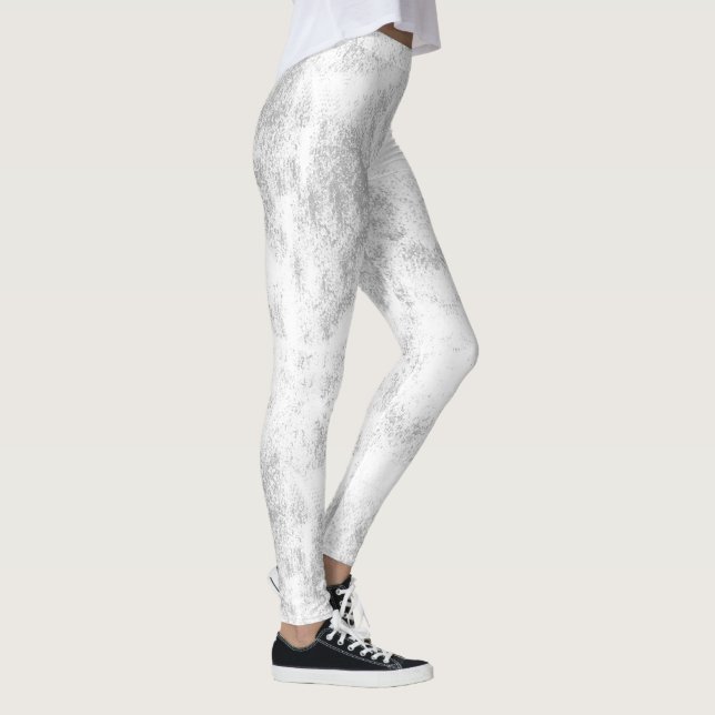 Slight Black Grunge Pencil Blotches Leggings (Right)