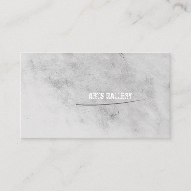 Slight Gray Grunge Pencil Blotches Business Card (Front)