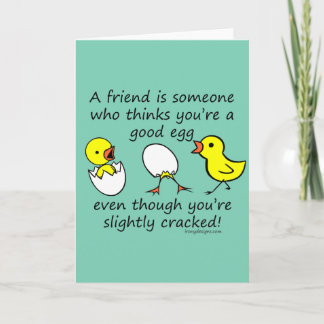 Slightly Cracked Funny Best Friend Quote Card