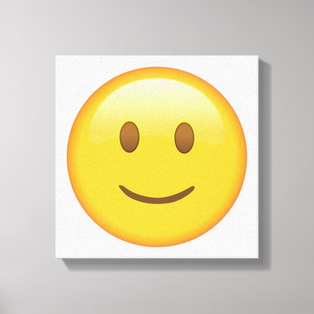 Slightly Smiling Face - Emoji Canvas Print (Front)