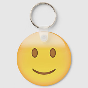 Slightly Smiling Face Emoji Keychain