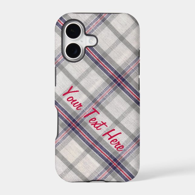 Slightly Wrinkled Flannel Case-Mate iPhone Case (Back)