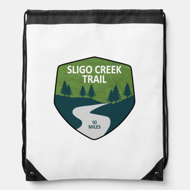 Sligo Creek Trail Drawstring Bag (Front)