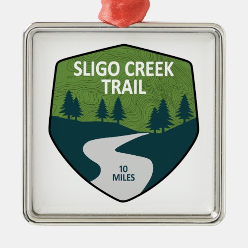 Sligo Creek Trail Metal Ornament