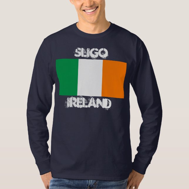 Sligo, Ireland with Irish flag T-Shirt (Front)